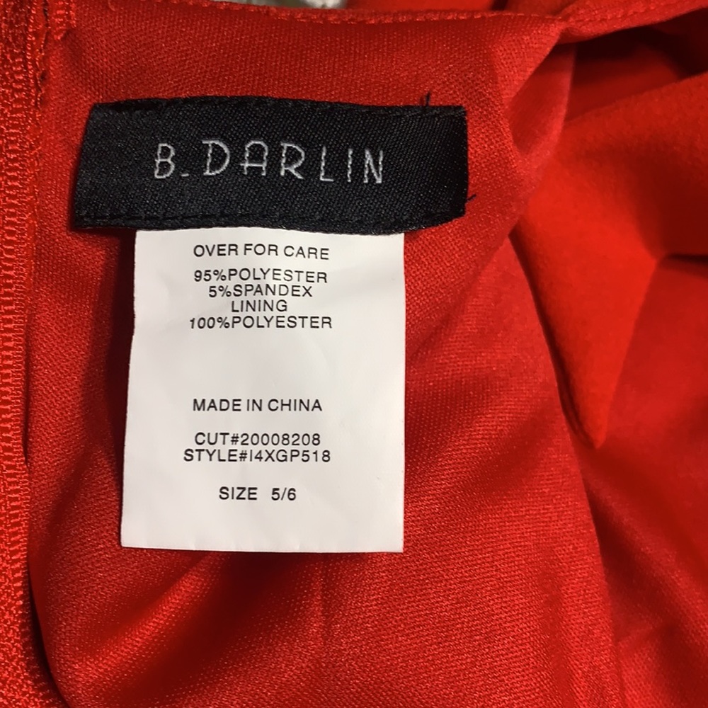 🆕B DARLIN Womens Red Short Sleeve Dress - Picture 10 of 13